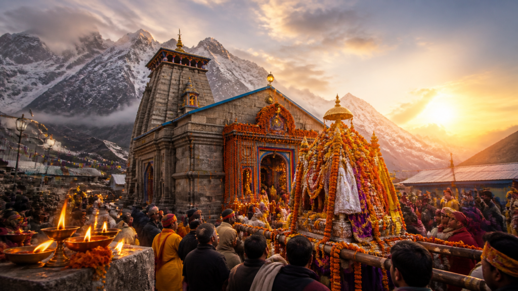 केदारनाथ मंदिर के कपाट 2026 में कब बंद होंगे? जानिए संभावित तिथि, परंपरा और शीतकालीन पूजा की पूरी जानकारी